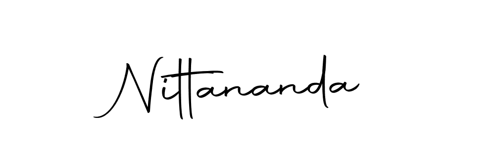 Nittananda stylish signature style. Best Handwritten Sign (Autography-DOLnW) for my name. Handwritten Signature Collection Ideas for my name Nittananda. Nittananda signature style 10 images and pictures png