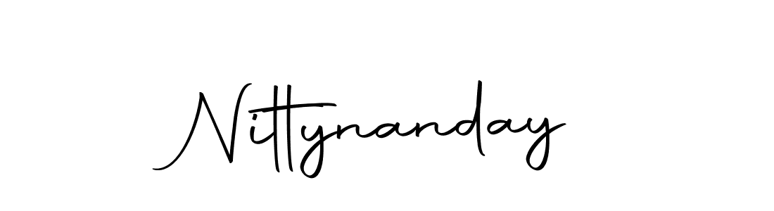 Nittynanday stylish signature style. Best Handwritten Sign (Autography-DOLnW) for my name. Handwritten Signature Collection Ideas for my name Nittynanday. Nittynanday signature style 10 images and pictures png