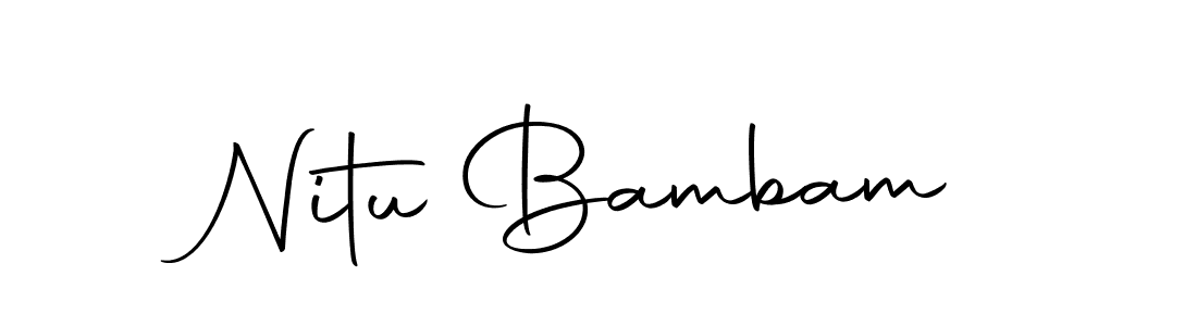 You can use this online signature creator to create a handwritten signature for the name Nitu Bambam. This is the best online autograph maker. Nitu Bambam signature style 10 images and pictures png