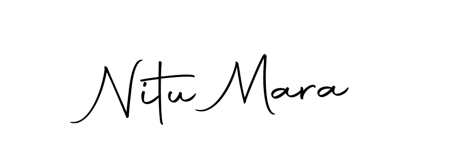 How to make Nitu Mara name signature. Use Autography-DOLnW style for creating short signs online. This is the latest handwritten sign. Nitu Mara signature style 10 images and pictures png