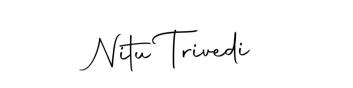 This is the best signature style for the Nitu Trivedi name. Also you like these signature font (Autography-DOLnW). Mix name signature. Nitu Trivedi signature style 10 images and pictures png