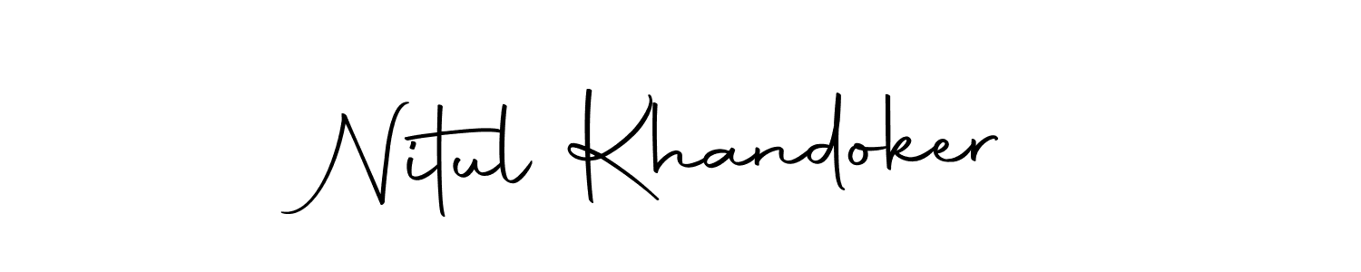 Similarly Autography-DOLnW is the best handwritten signature design. Signature creator online .You can use it as an online autograph creator for name Nitul Khandoker. Nitul Khandoker signature style 10 images and pictures png