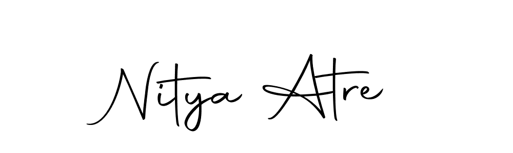 Nitya Atre stylish signature style. Best Handwritten Sign (Autography-DOLnW) for my name. Handwritten Signature Collection Ideas for my name Nitya Atre. Nitya Atre signature style 10 images and pictures png