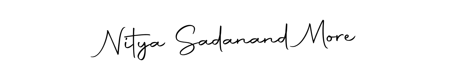 How to make Nitya Sadanand More name signature. Use Autography-DOLnW style for creating short signs online. This is the latest handwritten sign. Nitya Sadanand More signature style 10 images and pictures png