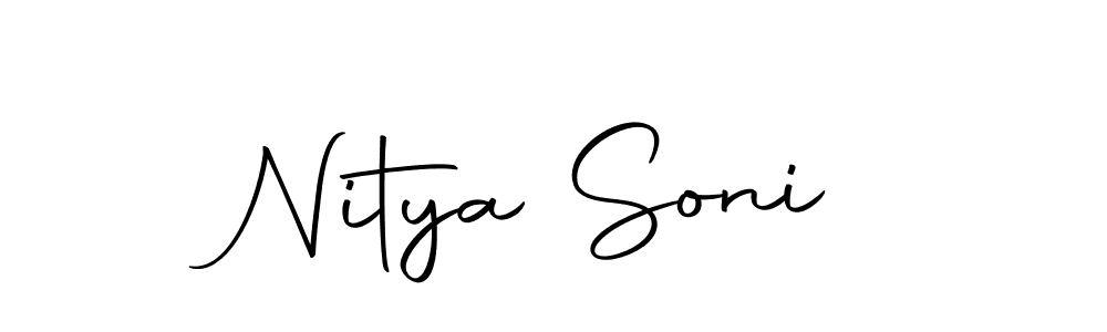 Use a signature maker to create a handwritten signature online. With this signature software, you can design (Autography-DOLnW) your own signature for name Nitya Soni. Nitya Soni signature style 10 images and pictures png