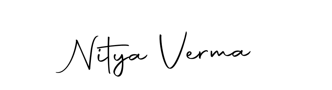 How to make Nitya Verma name signature. Use Autography-DOLnW style for creating short signs online. This is the latest handwritten sign. Nitya Verma signature style 10 images and pictures png