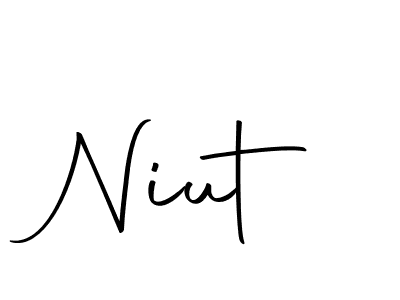The best way (Autography-DOLnW) to make a short signature is to pick only two or three words in your name. The name Niut include a total of six letters. For converting this name. Niut signature style 10 images and pictures png