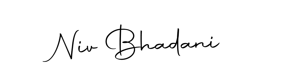 Make a beautiful signature design for name Niv Bhadani. With this signature (Autography-DOLnW) style, you can create a handwritten signature for free. Niv Bhadani signature style 10 images and pictures png