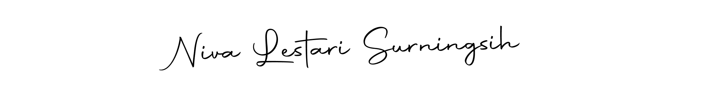 Use a signature maker to create a handwritten signature online. With this signature software, you can design (Autography-DOLnW) your own signature for name Niva Lestari Surningsih. Niva Lestari Surningsih signature style 10 images and pictures png