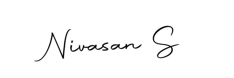You should practise on your own different ways (Autography-DOLnW) to write your name (Nivasan S) in signature. don't let someone else do it for you. Nivasan S signature style 10 images and pictures png