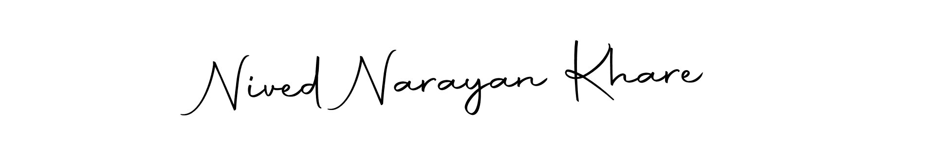 Create a beautiful signature design for name Nived Narayan Khare. With this signature (Autography-DOLnW) fonts, you can make a handwritten signature for free. Nived Narayan Khare signature style 10 images and pictures png