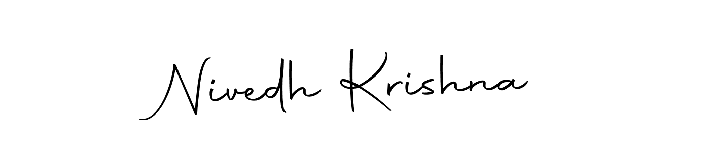 You can use this online signature creator to create a handwritten signature for the name Nivedh Krishna. This is the best online autograph maker. Nivedh Krishna signature style 10 images and pictures png