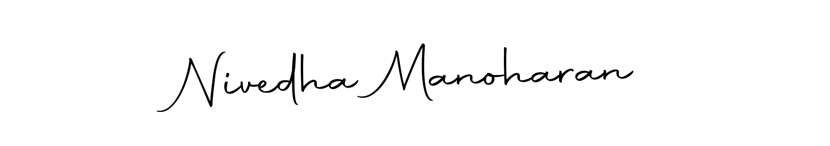 Make a short Nivedha Manoharan signature style. Manage your documents anywhere anytime using Autography-DOLnW. Create and add eSignatures, submit forms, share and send files easily. Nivedha Manoharan signature style 10 images and pictures png