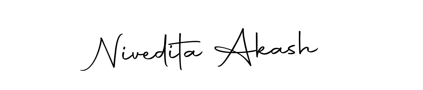 Nivedita Akash stylish signature style. Best Handwritten Sign (Autography-DOLnW) for my name. Handwritten Signature Collection Ideas for my name Nivedita Akash. Nivedita Akash signature style 10 images and pictures png