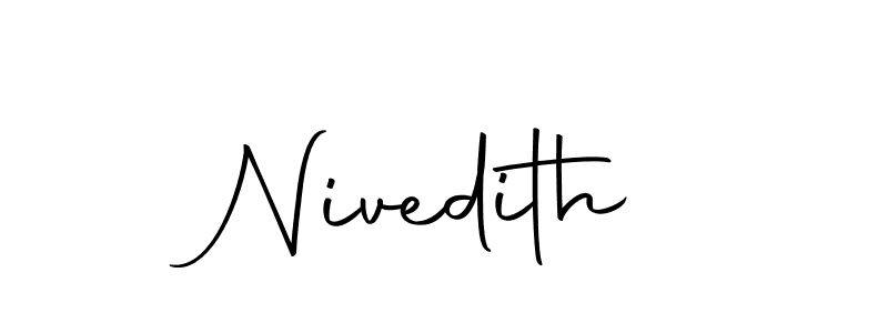 Design your own signature with our free online signature maker. With this signature software, you can create a handwritten (Autography-DOLnW) signature for name Nivedith. Nivedith signature style 10 images and pictures png