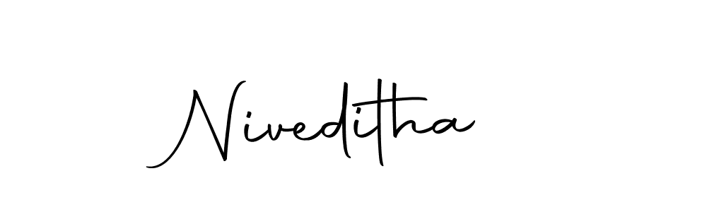 This is the best signature style for the Niveditha  name. Also you like these signature font (Autography-DOLnW). Mix name signature. Niveditha  signature style 10 images and pictures png