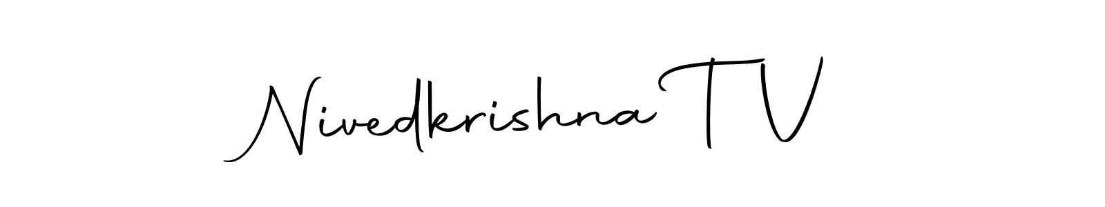 Design your own signature with our free online signature maker. With this signature software, you can create a handwritten (Autography-DOLnW) signature for name Nivedkrishna T V. Nivedkrishna T V signature style 10 images and pictures png