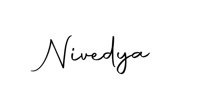 Use a signature maker to create a handwritten signature online. With this signature software, you can design (Autography-DOLnW) your own signature for name Nivedya. Nivedya signature style 10 images and pictures png