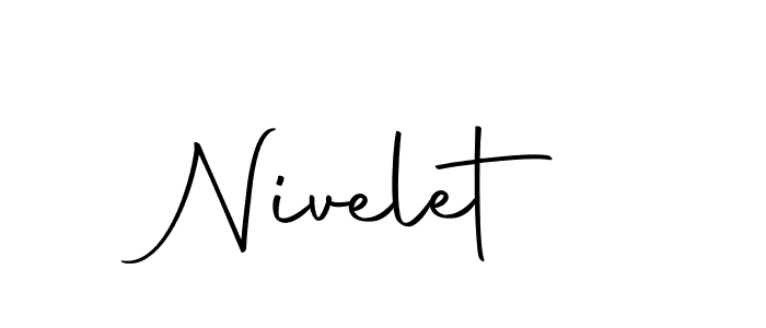 The best way (Autography-DOLnW) to make a short signature is to pick only two or three words in your name. The name Nivelet include a total of six letters. For converting this name. Nivelet signature style 10 images and pictures png