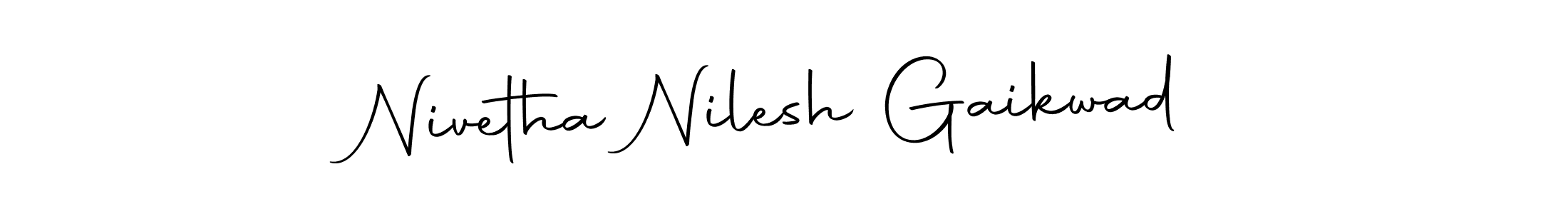 This is the best signature style for the Nivetha Nilesh Gaikwad name. Also you like these signature font (Autography-DOLnW). Mix name signature. Nivetha Nilesh Gaikwad signature style 10 images and pictures png