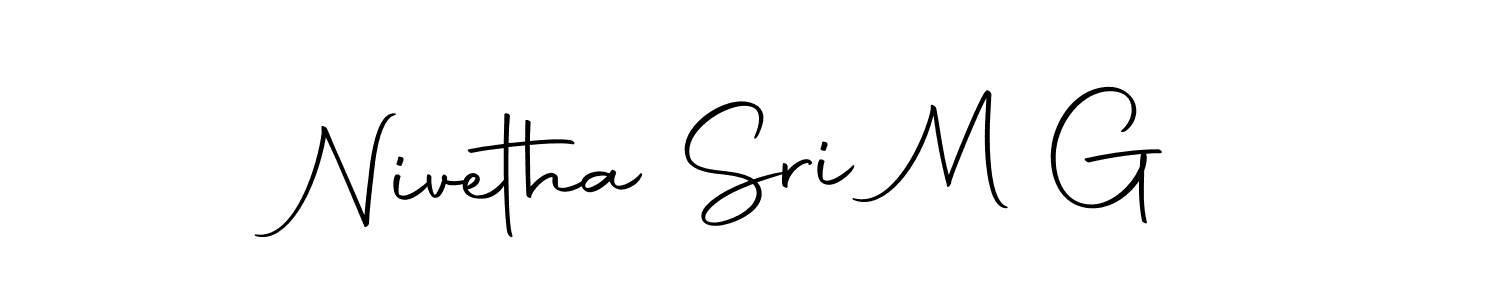 Make a beautiful signature design for name Nivetha Sri M G. With this signature (Autography-DOLnW) style, you can create a handwritten signature for free. Nivetha Sri M G signature style 10 images and pictures png