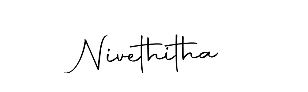 Make a beautiful signature design for name Nivethitha. With this signature (Autography-DOLnW) style, you can create a handwritten signature for free. Nivethitha signature style 10 images and pictures png