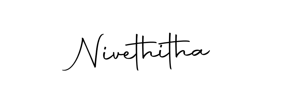 Make a beautiful signature design for name Nivethitha. With this signature (Autography-DOLnW) style, you can create a handwritten signature for free. Nivethitha signature style 10 images and pictures png