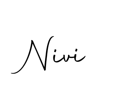 How to make Nivi signature? Autography-DOLnW is a professional autograph style. Create handwritten signature for Nivi name. Nivi signature style 10 images and pictures png