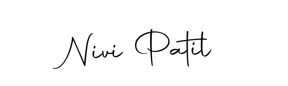 How to make Nivi Patil name signature. Use Autography-DOLnW style for creating short signs online. This is the latest handwritten sign. Nivi Patil signature style 10 images and pictures png