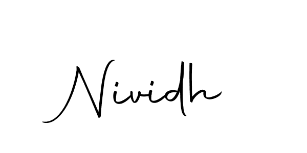 Similarly Autography-DOLnW is the best handwritten signature design. Signature creator online .You can use it as an online autograph creator for name Nividh. Nividh signature style 10 images and pictures png