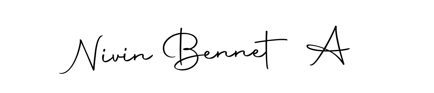 How to make Nivin Bennet A signature? Autography-DOLnW is a professional autograph style. Create handwritten signature for Nivin Bennet A name. Nivin Bennet A signature style 10 images and pictures png