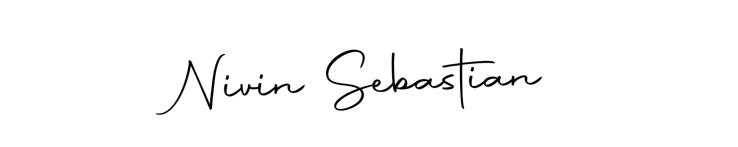 Create a beautiful signature design for name Nivin Sebastian. With this signature (Autography-DOLnW) fonts, you can make a handwritten signature for free. Nivin Sebastian signature style 10 images and pictures png