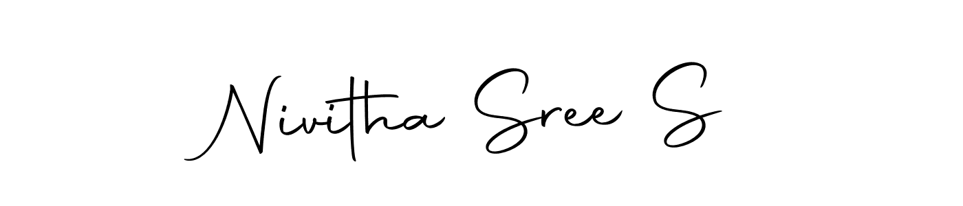 Use a signature maker to create a handwritten signature online. With this signature software, you can design (Autography-DOLnW) your own signature for name Nivitha Sree S. Nivitha Sree S signature style 10 images and pictures png