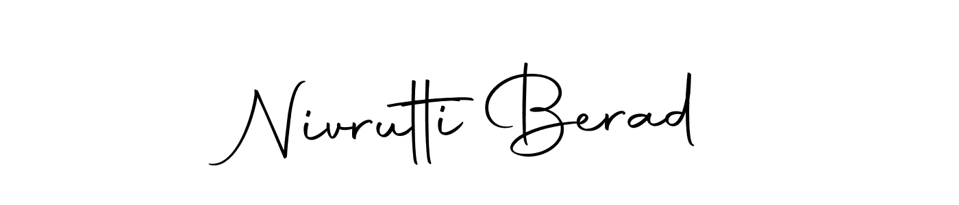 How to make Nivrutti Berad name signature. Use Autography-DOLnW style for creating short signs online. This is the latest handwritten sign. Nivrutti Berad signature style 10 images and pictures png