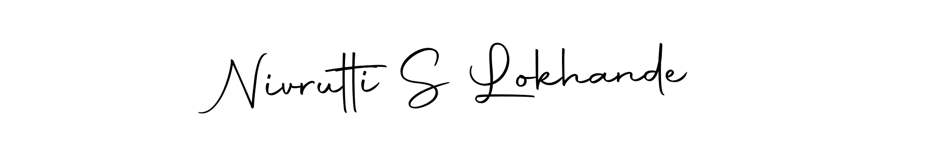 This is the best signature style for the Nivrutti S Lokhande name. Also you like these signature font (Autography-DOLnW). Mix name signature. Nivrutti S Lokhande signature style 10 images and pictures png