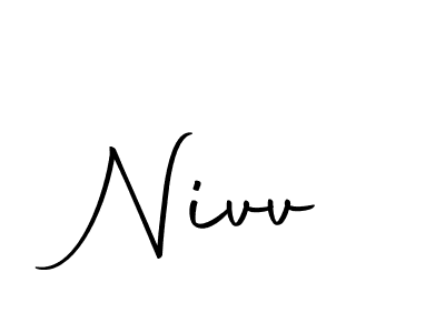 Create a beautiful signature design for name Nivv. With this signature (Autography-DOLnW) fonts, you can make a handwritten signature for free. Nivv signature style 10 images and pictures png