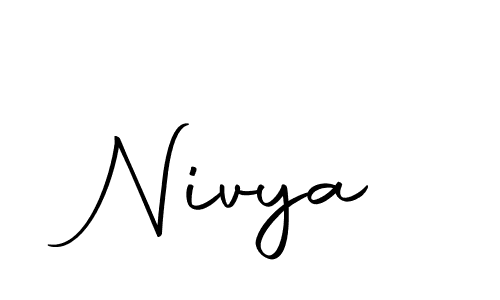 Use a signature maker to create a handwritten signature online. With this signature software, you can design (Autography-DOLnW) your own signature for name Nivya. Nivya signature style 10 images and pictures png