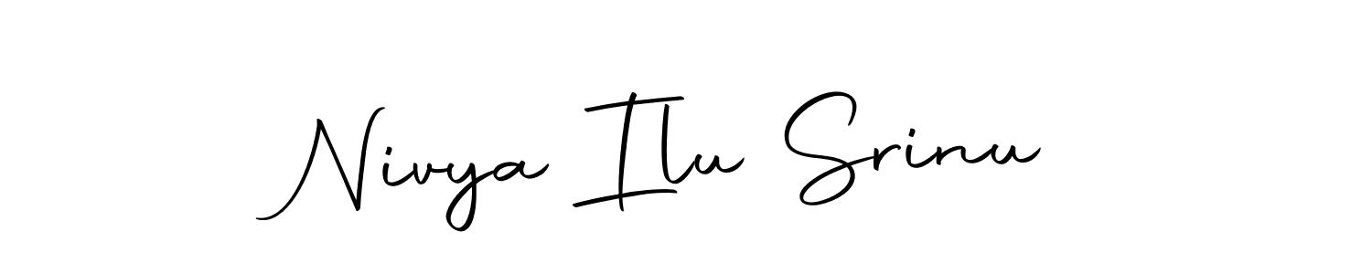 You should practise on your own different ways (Autography-DOLnW) to write your name (Nivya Ilu Srinu) in signature. don't let someone else do it for you. Nivya Ilu Srinu signature style 10 images and pictures png