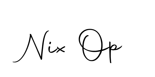 Use a signature maker to create a handwritten signature online. With this signature software, you can design (Autography-DOLnW) your own signature for name Nix Op. Nix Op signature style 10 images and pictures png