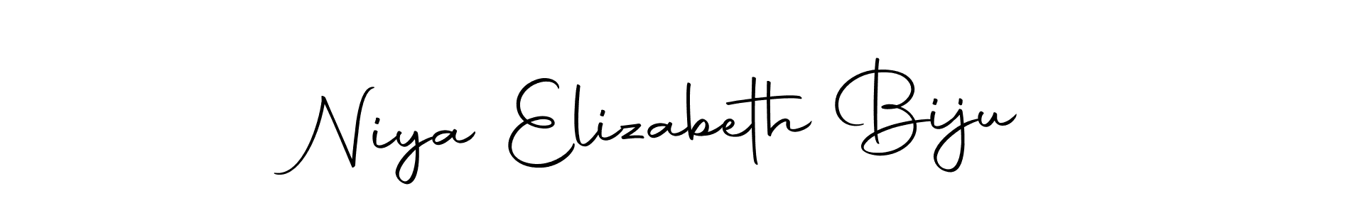 Make a beautiful signature design for name Niya Elizabeth Biju. With this signature (Autography-DOLnW) style, you can create a handwritten signature for free. Niya Elizabeth Biju signature style 10 images and pictures png