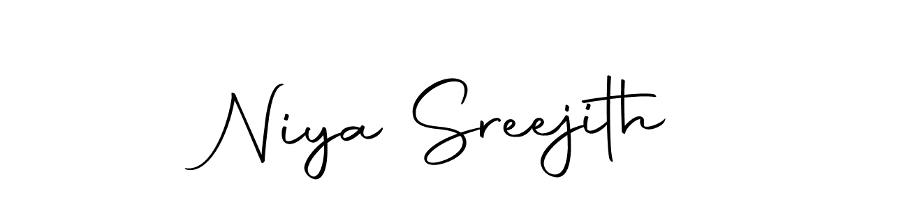 Create a beautiful signature design for name Niya Sreejith. With this signature (Autography-DOLnW) fonts, you can make a handwritten signature for free. Niya Sreejith signature style 10 images and pictures png