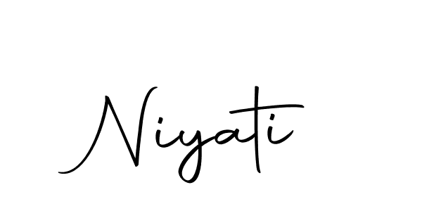 Design your own signature with our free online signature maker. With this signature software, you can create a handwritten (Autography-DOLnW) signature for name Niyati. Niyati signature style 10 images and pictures png