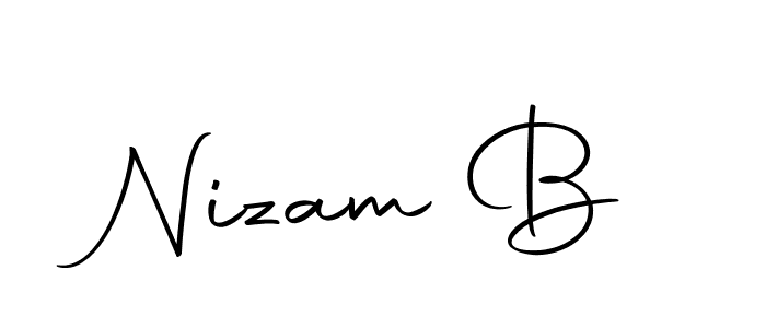 Also we have Nizam B name is the best signature style. Create professional handwritten signature collection using Autography-DOLnW autograph style. Nizam B signature style 10 images and pictures png