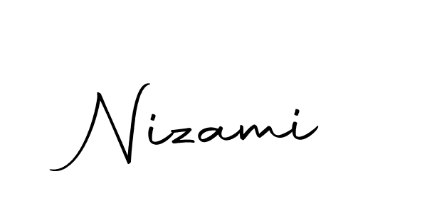 Design your own signature with our free online signature maker. With this signature software, you can create a handwritten (Autography-DOLnW) signature for name Nizami. Nizami signature style 10 images and pictures png