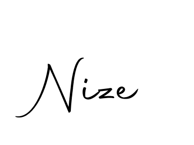 Create a beautiful signature design for name Nize. With this signature (Autography-DOLnW) fonts, you can make a handwritten signature for free. Nize signature style 10 images and pictures png