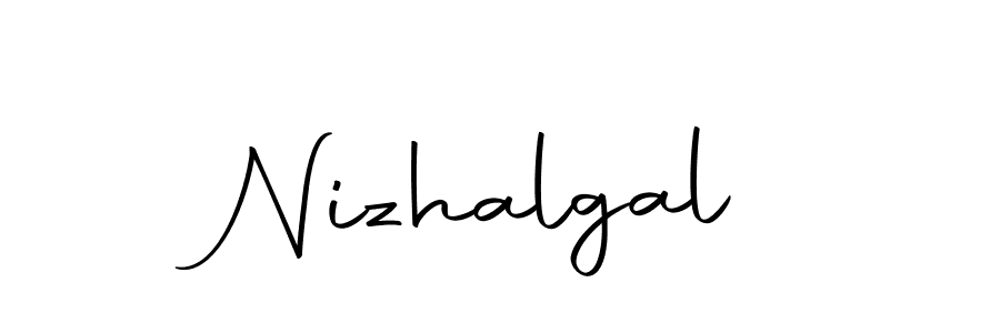 How to make Nizhalgal name signature. Use Autography-DOLnW style for creating short signs online. This is the latest handwritten sign. Nizhalgal signature style 10 images and pictures png