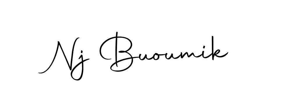 You should practise on your own different ways (Autography-DOLnW) to write your name (Nj Buoumik) in signature. don't let someone else do it for you. Nj Buoumik signature style 10 images and pictures png