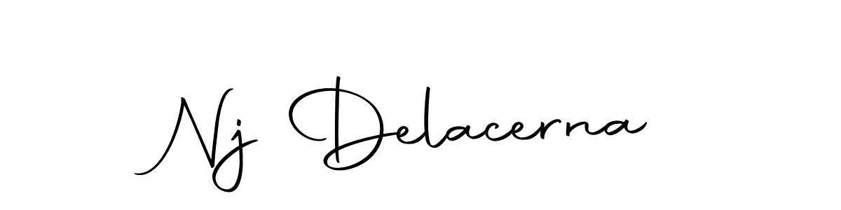 How to make Nj Delacerna name signature. Use Autography-DOLnW style for creating short signs online. This is the latest handwritten sign. Nj Delacerna signature style 10 images and pictures png