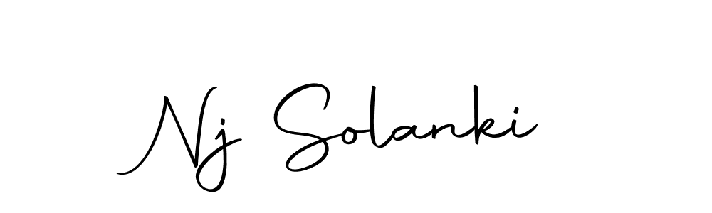Create a beautiful signature design for name Nj Solanki. With this signature (Autography-DOLnW) fonts, you can make a handwritten signature for free. Nj Solanki signature style 10 images and pictures png