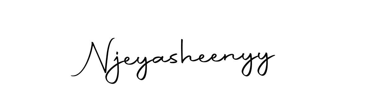 How to make Njeyasheenyy name signature. Use Autography-DOLnW style for creating short signs online. This is the latest handwritten sign. Njeyasheenyy signature style 10 images and pictures png